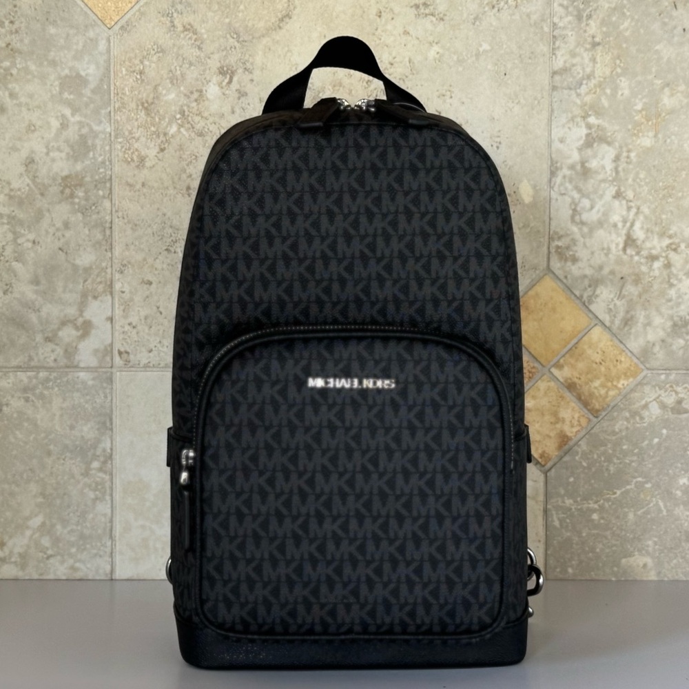Michael Kors Cooper Sling Pack MK Black Backpack